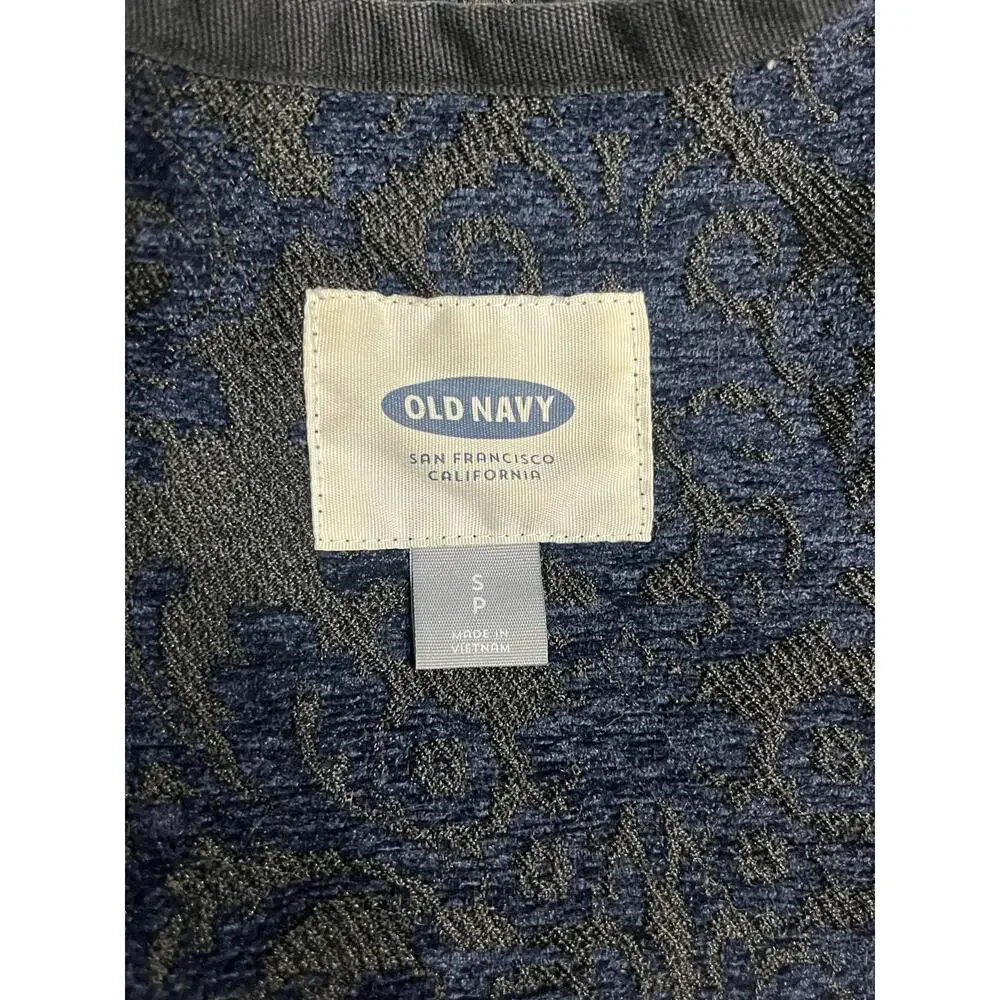 Old Navy Navy Blue Brocade Women's Blazer SIZE Small